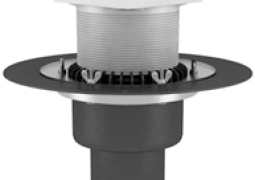 Кровельная воронка обогреваемая с обжимным фланцем, комплектуется трапом и дренажным фланцем типа Д2