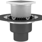 Кровельная воронка обогреваемая с обжимным фланцем, комплектуется трапом и дренажным фланцем типа Д2