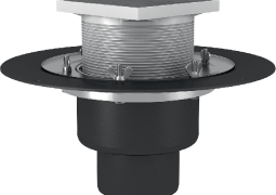 Кровельная воронка обогреваемая с обжимным фланцем, комплектуется трапом с опорным кольцом