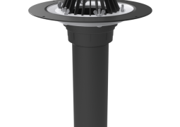 Кровельная воронка с обжимным фланцем, комплектуется листвоуловителем