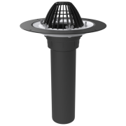 Кровельная воронка с обжимным фланцем, комплектуется листвоуловителем