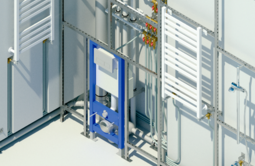 Крепление сантехнических коммуникаций